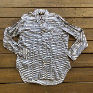 Vintage Lebow Men's 100% Silk Button-Up Shirt